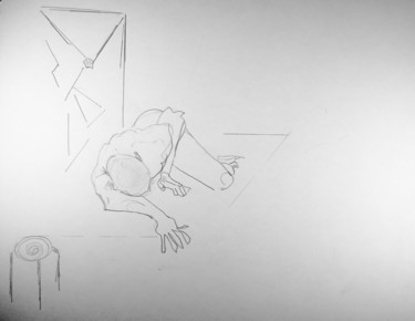 Dessin intitulée "Lassitude" par Catherine Claude, Œuvre d'art originale, Crayon