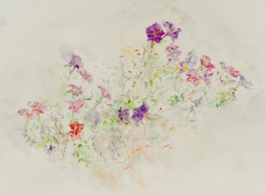 Peinture intitulée "Poésie" par Catherine Claude, Œuvre d'art originale, Aquarelle