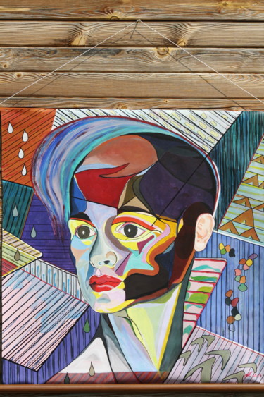 Peinture intitulée "Belle de nuit en pl…" par Bob Mazurel, Œuvre d'art originale, Acrylique