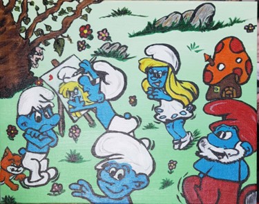 Tableau les schtroumpfs