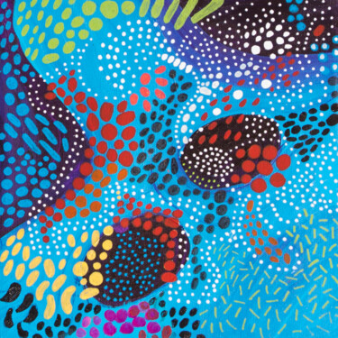Painting titled "The Rider" by Nathalie Gribinski, Original Artwork, Marker Mounted on Wood Stretcher frame