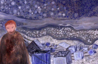 Malerei mit dem Titel "Melancholie" von Julianna Dávid, Original-Kunstwerk, Öl