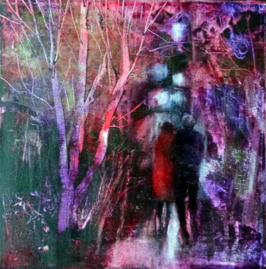 Painting titled "Rentrons" by Eve Hernandez, Original Artwork, Acrylic