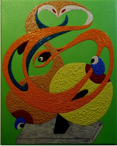 A table Peinture intitulée "A table" par Jean-François Albert, Œuvre d'art originale, Huile