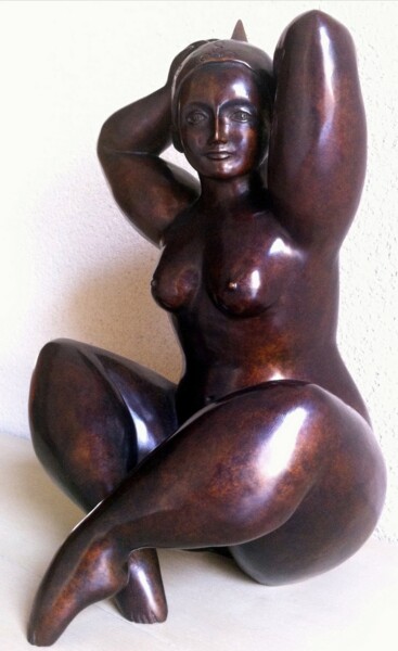 Andréa terre Sculpture intitulée "Andréa terre" par Marie Saksik, Œuvre d'art originale, Argile
