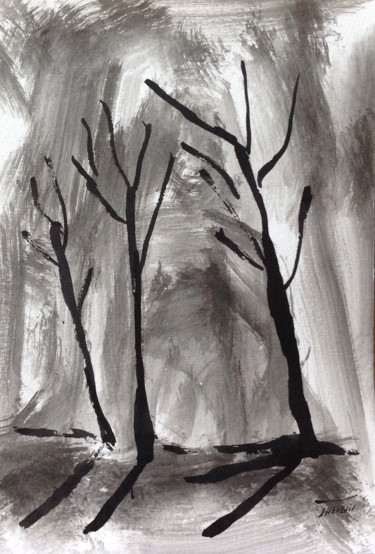 Peinture intitulée "Japon           "lu…" par Arnaud Thévenin, Œuvre d'art originale, Encre