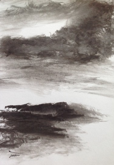 Peinture intitulée "Japon" par Arnaud Thévenin, Œuvre d'art originale, Encre