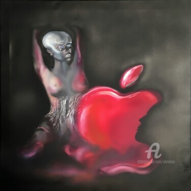 Apple of desire 「Apple of desire」というタイトルの絵画 Almakanによって, オリジナルのアートワーク, アクリル ウッドストレッチャーフレームにマウント