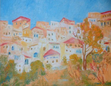 绘画 标题为“landscape in safed 4” 由Janna Shulrufer, 原创艺术品, 油