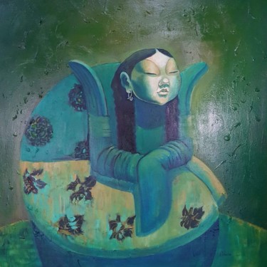 Painting titled "Fortuneteller" by Shuren, Original Artwork, Oil