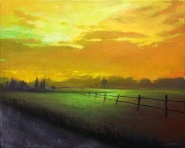 Peinture intitulée "La provence au crép…" par Laurent Chimento, Œuvre d'art originale