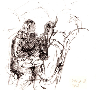 Tatiana Dessin intitulée "Tatiana" par David Benayoun, Œuvre d'art originale, Craie