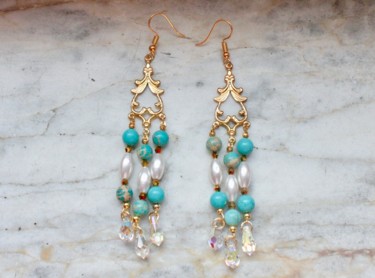 Design titled "Boucles d'oreilles…" by Nadine Wandel, Original Artwork, Earrings