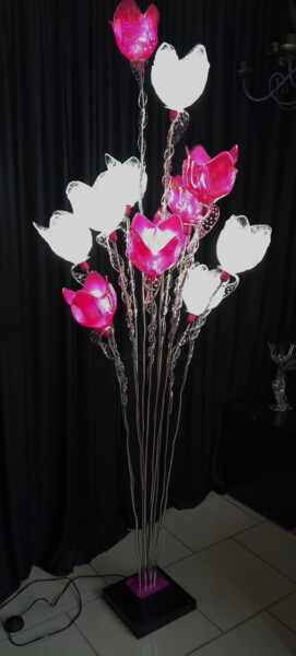 Lampadaire panoramique 12 tulipes