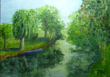 Peinture intitulée "la Cane à Cercy la…" par Philip Moreau, Œuvre d'art originale, Acrylique