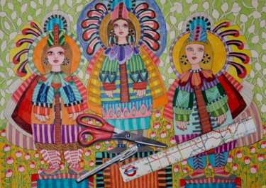 Dessin intitulée "Femmes XXII.jpeg" par Delphine Mabed, Œuvre d'art originale