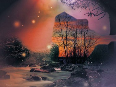 Paysage dans la nuit