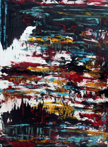 Peinture intitulée "world-tensions-oil-…" par Marianne Charlotte Mylonas-Svikovsky (Marlo), Œuvre d'art originale, Acrylique