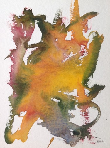 Peinture intitulée ""Végétation d'Hawai…" par Arnaud Thévenin, Œuvre d'art originale, Aquarelle