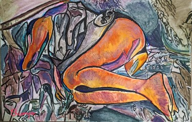 Painting titled "La  bonne sieste" by Grégoire Koboyan (Cricorps), Original Artwork, Oil