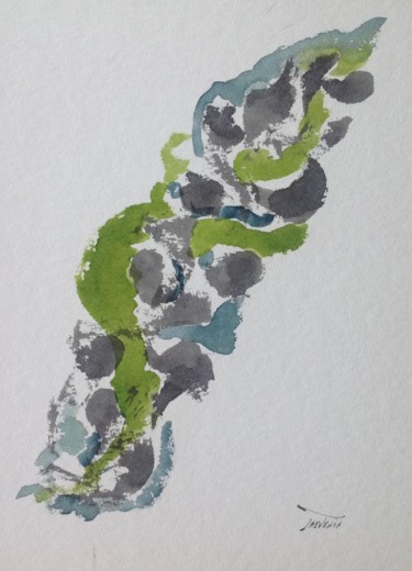 Peinture intitulée ""Végétation d'Hawai…" par Arnaud Thévenin, Œuvre d'art originale, Aquarelle