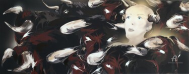 Les aveuglés 绘画 标题为“Les aveuglés” 由Almakan, 原创艺术品, 丙烯 安装在木质担架架上