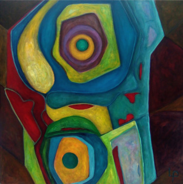 Peinture intitulée "genes-80-x-80-cm.jpg" par Philippe Langaud, Œuvre d'art originale, Acrylique