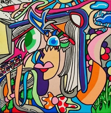 Peinture intitulée "Horizon" par Selda, Œuvre d'art originale, Acrylique