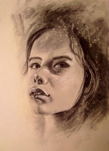 20.03 Dessin intitulée "20.03" par Christelle Fontenoy, Œuvre d'art originale, Craie
