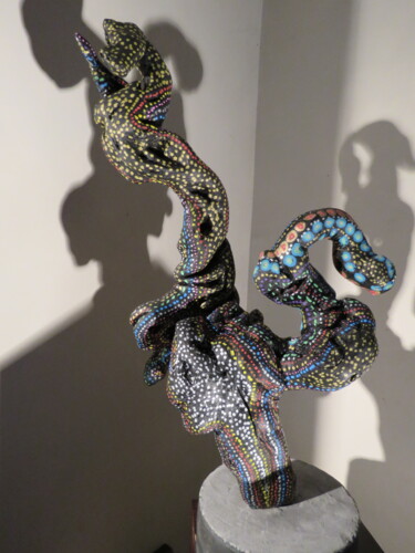Sculpture intitulée "Because the night 4" par Jérôme Astruc, Œuvre d'art originale, Bois