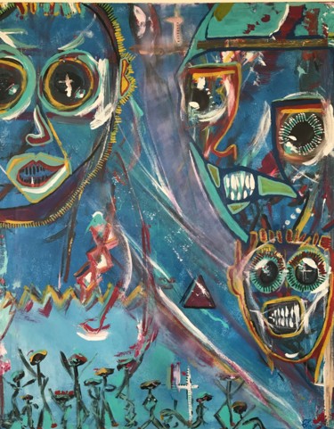 Dancing for the gods Painting titled "Dancing for the gods" by Colin Kunz, Original Artwork, Acrylic