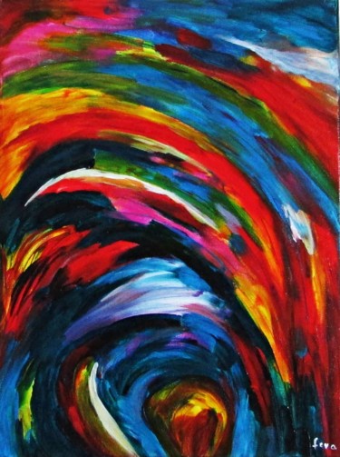 Geburt Malerei mit dem Titel "Geburt" von Eva Fazakas, Original-Kunstwerk, Acryl