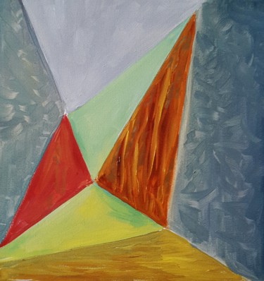 Pintura intitulada "Abstrait 4" por Titus, Obras de arte originais, Óleo