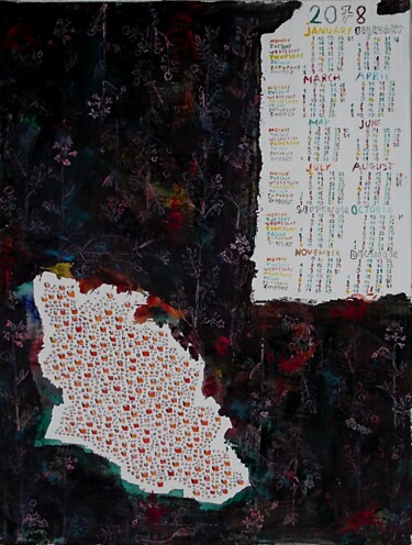 Painting titled "2078 Vaucluse faux-…" by Grégoire Koutsandréou, Original Artwork, Acrylic