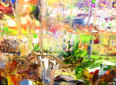 Peinture intitulée "ça y est ! le print…" par Claude Julia (CJULIA), Œuvre d'art originale, Huile