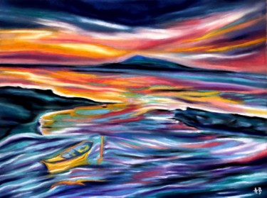 Peinture intitulée "Thau" par Anne Brigaud, Œuvre d'art originale