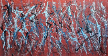 Картина под названием "Abstract grande tai…" - Daniel Ene, Подлинное произведение искусства, Эмаль