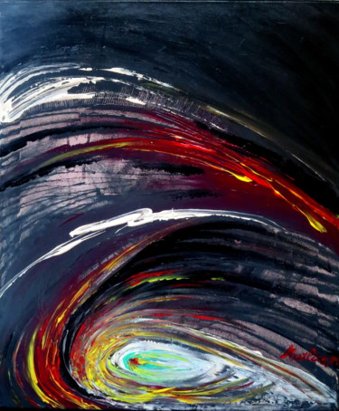 Peinture intitulée "In the core of the…" par Marianne Charlotte Mylonas-Svikovsky (Marlo), Œuvre d'art originale, Acrylique