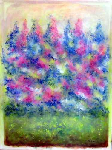 Peinture intitulée "chatoiements-printa…" par Marianne Charlotte Mylonas-Svikovsky (Marlo), Œuvre d'art originale, Acrylique