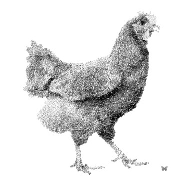 数字艺术 标题为“Poule numéraire (40…” 由Frédéric Durieu & Nathalie Erin, 原创艺术品, 2D数字工作