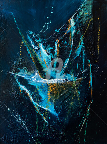 Peinture intitulée "Océanides" par Françoise Dugourd-Caput, Œuvre d'art originale, Acrylique Monté sur Châssis en bois