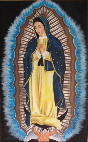Pintura titulada "VIRGEN DE GUADALUPE" por Raul Fernando Zambrana, Obra de arte original, Acrílico