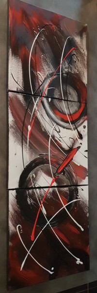 Painting titled "Tableau triptyque" by Amelie Schmitt, Original Artwork