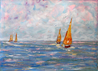 Painting titled "Calm" by Svetlana Samovarova (SA.LANA), Original Artwork, Acrylic