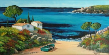 Peinture intitulée "Rivage du sud" par Marc Degieux, Œuvre d'art originale, Huile