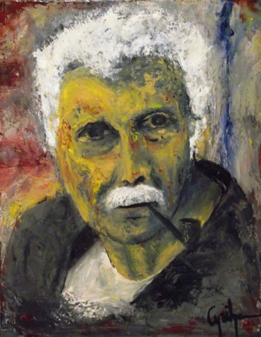 Peinture intitulée "brassens n1" par Cyril Lagorce, Œuvre d'art originale, Huile
