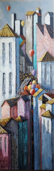 Peinture intitulée "L'enfance" par Patricia Lejeune, Œuvre d'art originale, Acrylique