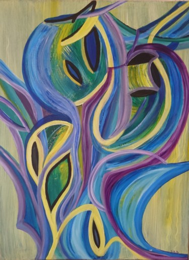 Peinture intitulée "Clin d'œil" par Yakout Habri, Œuvre d'art originale, Acrylique