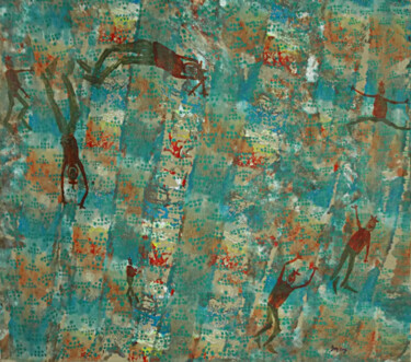 Peinture intitulée "Bacilles" par Grégoire Koutsandréou, Œuvre d'art originale, Acrylique
