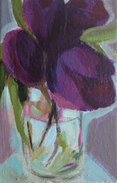 제목이 "Tulipes Noires"인 미술작품 Anyck Alvarez Kerloch로, 원작, 아크릴